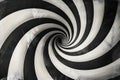 Abstract Black and White Spiral Vortex, A Hypnotic Visual Journey into the Depth of Geometric Patterns and Optical
