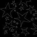 Abstract black and white star pattern as illustration background and wallpaper Royalty Free Stock Photo