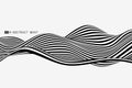 Abstract black and white stripe line wavy pattern element cover background. illustration vector eps10 Royalty Free Stock Photo