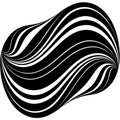 Abstract Black and White Swirl Pattern - Dynamic Optical Illusion Design Royalty Free Stock Photo