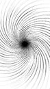 Abstract Black and White Swirling Spiral Dot Pattern with Vortex Effect Royalty Free Stock Photo