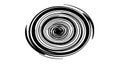 Abstract Black and White Swirling Vortex Optical Illusion Graphic Royalty Free Stock Photo