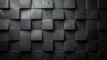 Abstract black and white textured wall with 3D squares, creating an interesting geometric pattern Royalty Free Stock Photo