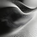 Abstract Black and White Wave with Dots and Fluid Shapes Royalty Free Stock Photo