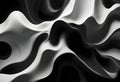 Abstract black and white waves, Beautiful adumbration background Royalty Free Stock Photo