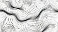 Abstract black and white wavy hand drawn seamless pattern Royalty Free Stock Photo