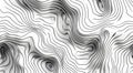 Abstract black and white wavy hand drawn seamless pattern Royalty Free Stock Photo