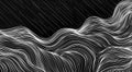 Abstract black and white wavy hand drawn seamless pattern Royalty Free Stock Photo