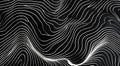 Abstract black and white wavy hand drawn seamless pattern Royalty Free Stock Photo