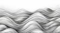 Abstract black and white wavy hand drawn seamless pattern Royalty Free Stock Photo