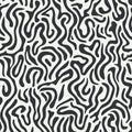 Abstract Black and White Zebra-Patterned Background Design in Modern Style. Royalty Free Stock Photo