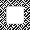 Abstract Black and White ZigZag Vector Frame Banner Royalty Free Stock Photo