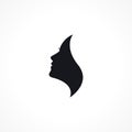 Abstract Black woman silhouette. Vector Illustration