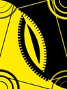 Abstract black yellow frame