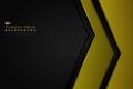 Abstract black and yellow tech design decoration backgroune. illustration vector eps10