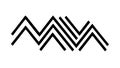 Abstract Black Zigzag Chevron Line Art, vector design Generative AI Royalty Free Stock Photo