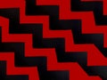 Abstract black zigzag pattern on red background