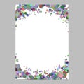 Abstract blank confetti ring page background template from sprinkled dots - vector graphic Royalty Free Stock Photo