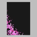 Abstract blank curved confetti page background template from sprinkled dots