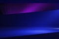 Abstract blank graphic purple and blue shades background with space for car or product presentation. 3D rendering, mockup Royalty Free Stock Photo
