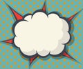 Abstract blank speech bubble comic book, pop art Royalty Free Stock Photo