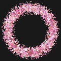 Abstract blank sprinkled confetti ring background template Royalty Free Stock Photo