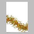 Abstract blank wavy confetti brochure background template with scattered dots