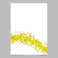 Abstract blank wavy confetti poster background template from dispersed circles