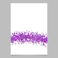 Abstract blank wavy confetti poster background template with scattered dots