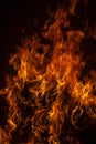 Abstract blaze fire flame texture for banner background. Fire flames on black background. Fire flame texture. Blaze Royalty Free Stock Photo