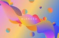 Abstract Blended Gradient Waves and Circles Royalty Free Stock Photo