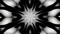 Abstract blinking psychedelic shapes looking like kaleidoscope. Design. Fractal rotating pattern on a black background.