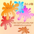 Abstract blobs with alphabet