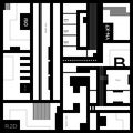 Abstract block diagram of a microchip, futuristic visual