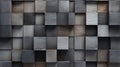 Abstract block stack wooden 3d cubes, black wood texture for backdrop