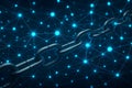 Abstract Blockchain Network with Metal Chain Links Representing Secure Data Connection Royalty Free Stock Photo