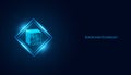 Abstract blockchain technology cryptocurrency and fintech square cube crypto operations Connect block, data transmission, new Royalty Free Stock Photo
