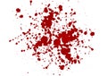 Abstract blood splatter red color isolated Royalty Free Stock Photo