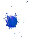 Abstract blot blue drops on a white background