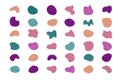 Abstract blotch shape. Liquid shape elements. Set modern elements. Fluid dynamical colored banner. Royalty Free Stock Photo