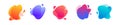 Abstract blotch shape. Liquid shape elements. Set of modern graphic elements. Fluid dynamical colored forms banner. Gradient