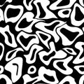 Abstract blots texture. Seamless graphic pattern. Isolated black and white texture.