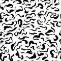 Abstract blots texture. Seamless graphic pattern. Isolated black and white texture
