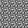 Abstract blots texture. Seamless graphic pattern. Isolated black and white texture