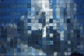 Abstract blue architectural background.