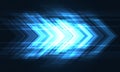 Abstract blue arrows high-speed movement futuristic technology background concept Royalty Free Stock Photo