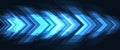 Abstract blue arrows high-speed movement futuristic technology concept wide background Royalty Free Stock Photo
