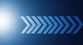 Abstract blue arrows moving forward with light effect Royalty Free Stock Photo