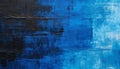 Abstract blue backdrop with grunge, damaged, dirty wall generated by AI