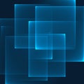 Abstract blue background. Bright blue blocks on the dark blue background. Royalty Free Stock Photo